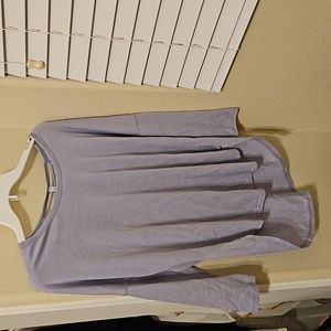 Three quarter sleeve lavender top
